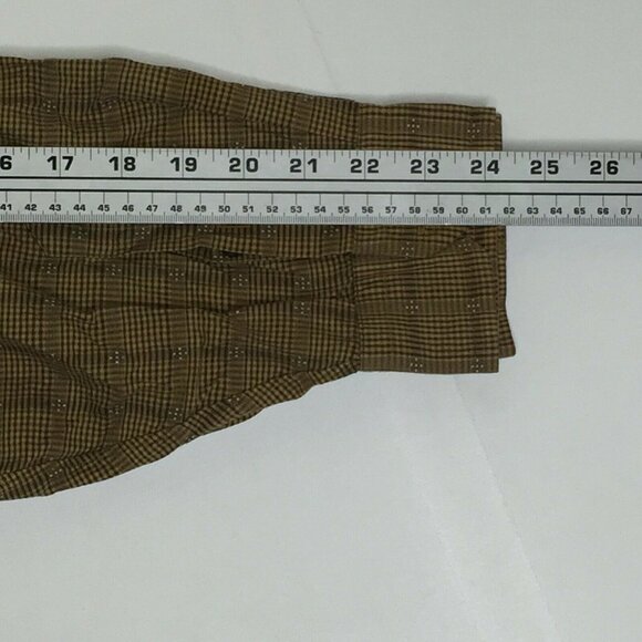 Daniel Cremieux Mens Button Up Long Sleeved Striped Shirt Brown Beige Size XL - Picture 6 of 10